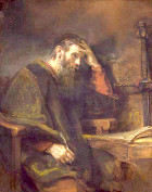 A painting of Paul by Rembrandt