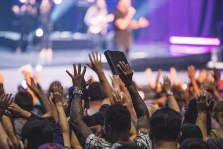 image of people worshiping in a church