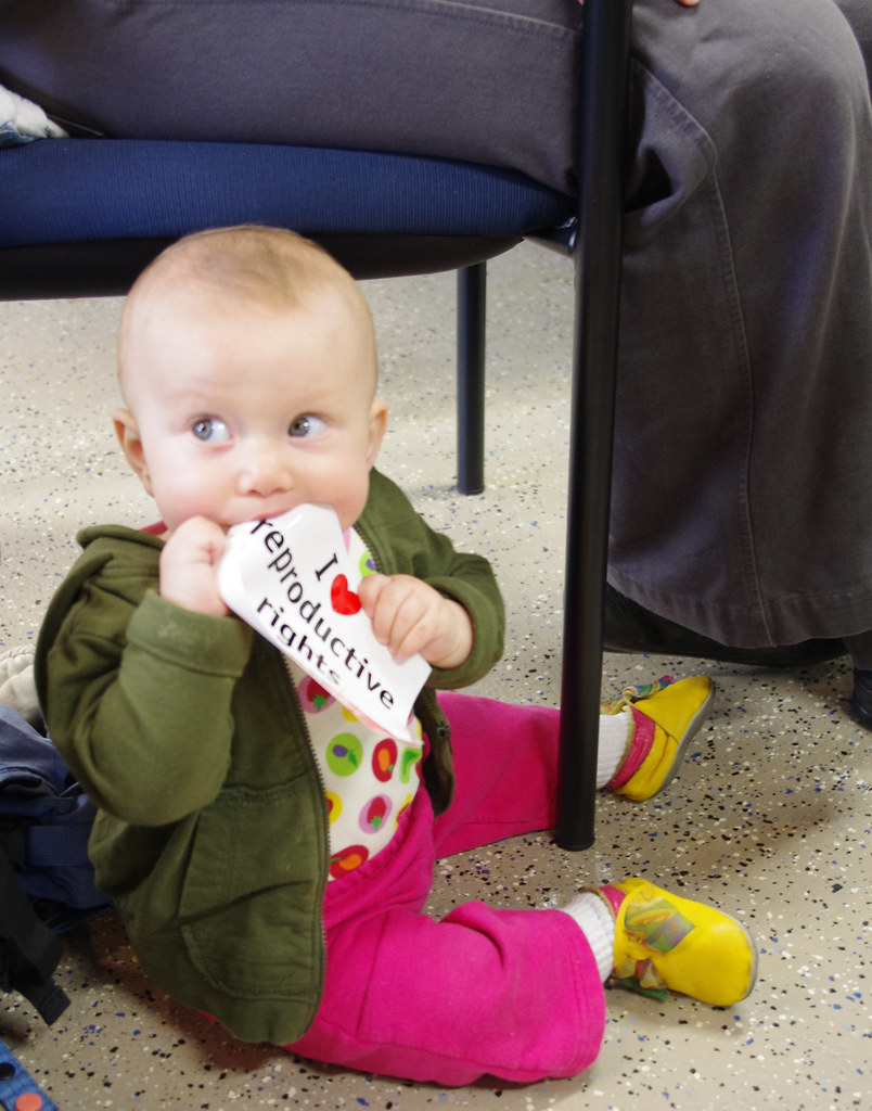 Baby Holding Reproductive rights sticker
